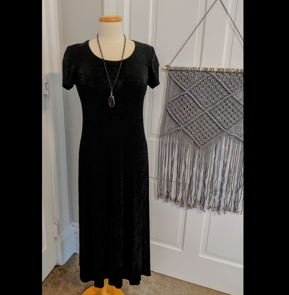 marks and spencer black maxi dress